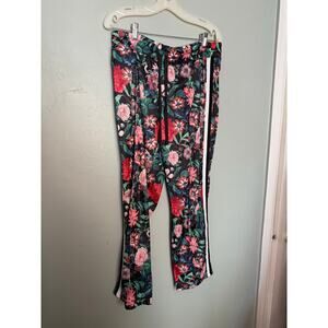Project Runway colorful floral print track pants